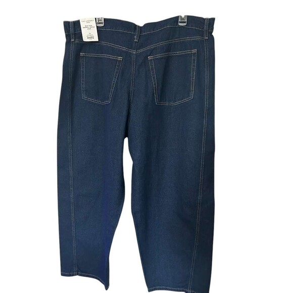 New Free Assembly Size 16 Women’s Mid Rise Barrel Ankle Dark Jeans - Picture 3 of 3